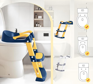 Silla Baño Infantil Con Escalera Plegable