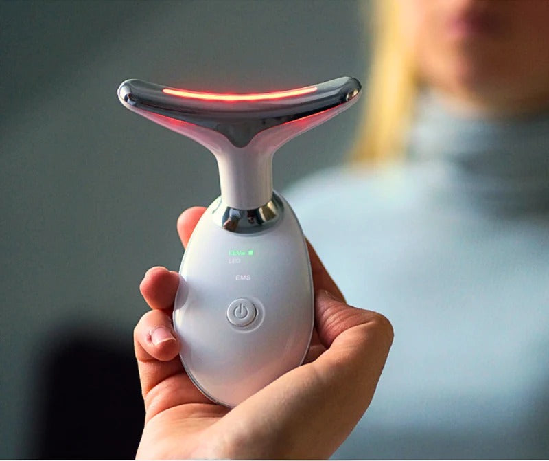 Masajeador Facial LED 3 en 1 – Reafirma, Reduce Arrugas y Papada