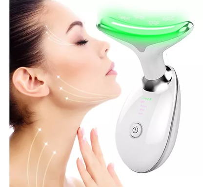 Masajeador Facial LED 3 en 1 – Reafirma, Reduce Arrugas y Papada